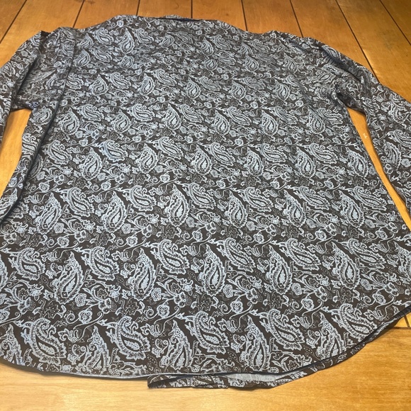 Panhandle Slim Pearl Snap Button Shirt Sawtooth Pockets Size Large Paisley Print - Picture 14 of 16
